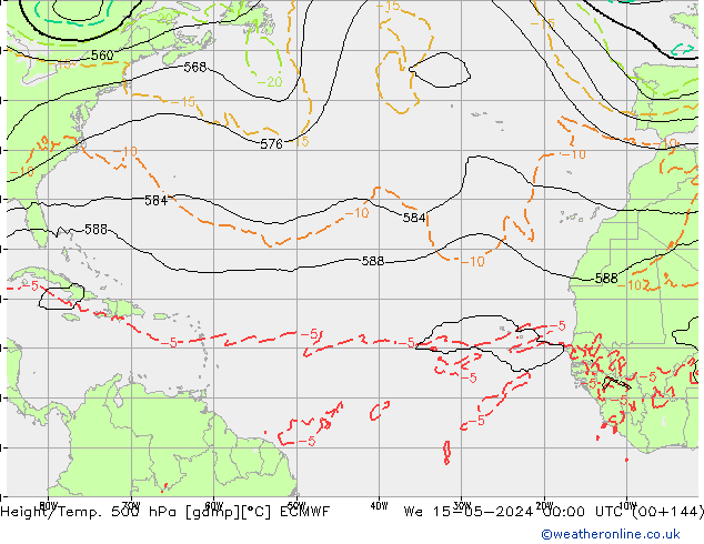 Z500/Rain (+SLP)/Z850 ECMWF ��� 15.05.2024 00 UTC