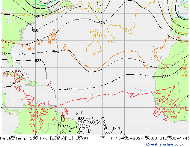 Yükseklik/Sıc. 500 hPa ECMWF Per 16.05.2024 06 UTC