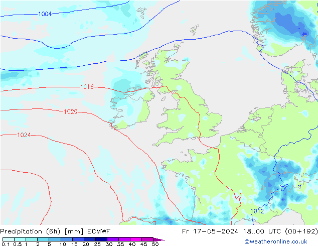 Z500/Rain (+SLP)/Z850 ECMWF Fr 17.05.2024 00 UTC