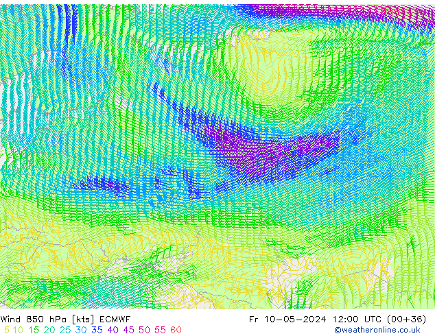  850 hPa ECMWF  10.05.2024 12 UTC