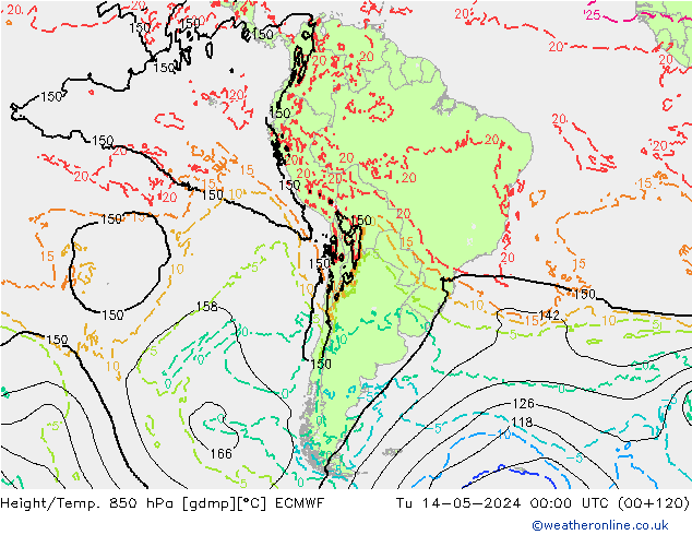 Z500/Rain (+SLP)/Z850 ECMWF mar 14.05.2024 00 UTC