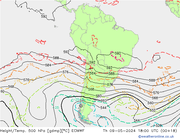 Z500/Regen(+SLP)/Z850 ECMWF do 09.05.2024 18 UTC