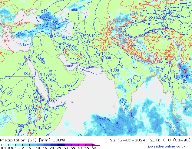Z500/Rain (+SLP)/Z850 ECMWF Dom 12.05.2024 18 UTC