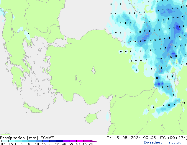 Precipitation ECMWF Th 16.05.2024 06 UTC