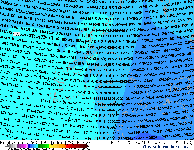 Z500/Rain (+SLP)/Z850 ECMWF Pá 17.05.2024 06 UTC