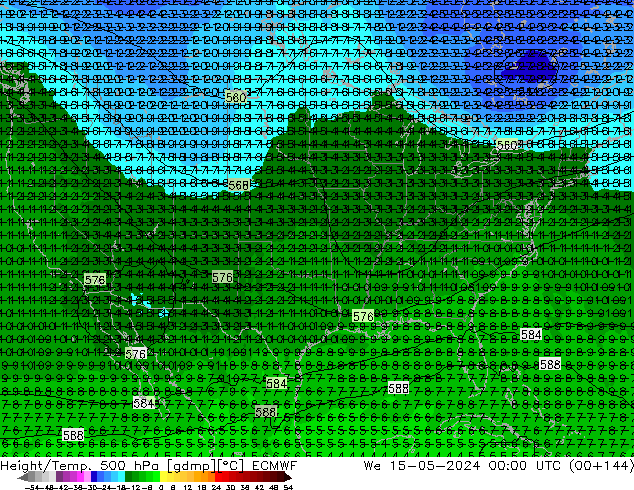Z500/Rain (+SLP)/Z850 ECMWF ��� 15.05.2024 00 UTC