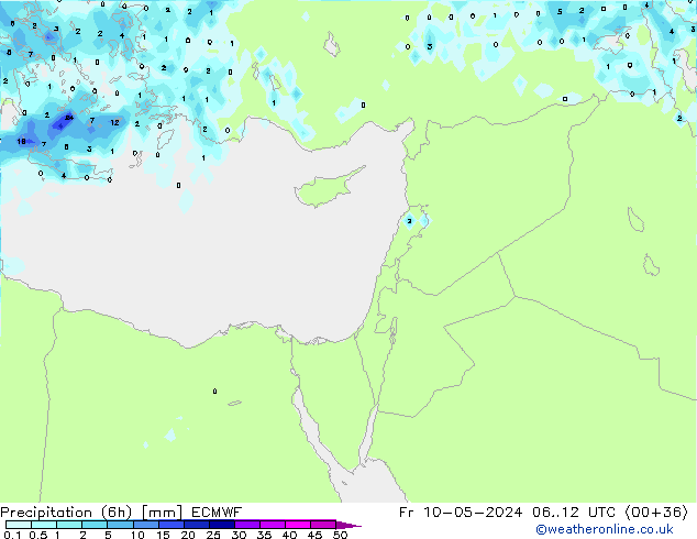 Z500/Rain (+SLP)/Z850 ECMWF ven 10.05.2024 12 UTC