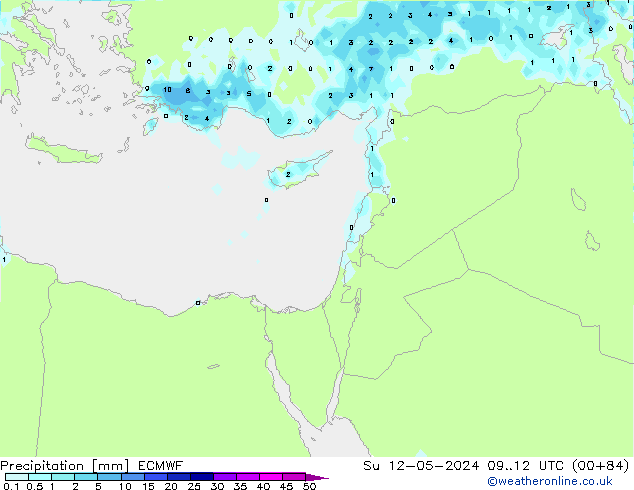 Precipitation ECMWF Su 12.05.2024 12 UTC