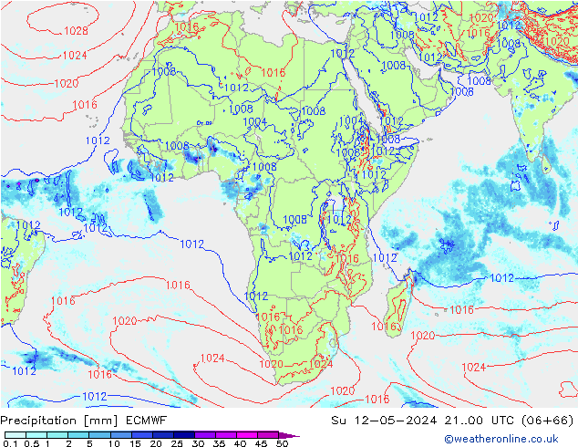Precipitazione ECMWF dom 12.05.2024 00 UTC