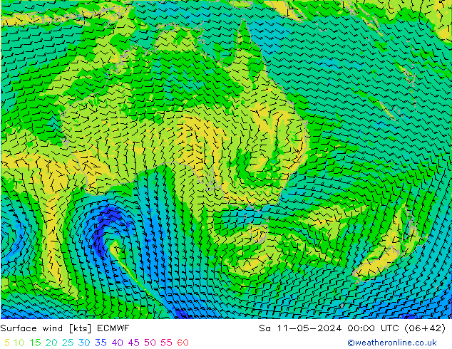 Surface wind ECMWF So 11.05.2024 00 UTC