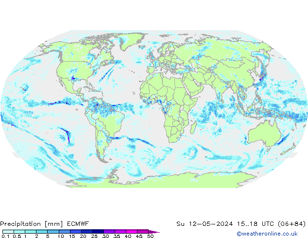 Precipitazione ECMWF dom 12.05.2024 18 UTC