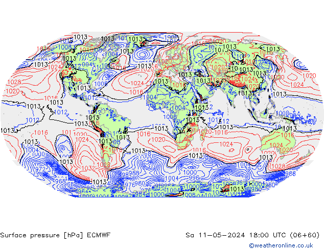 pression de l'air ECMWF sam 11.05.2024 18 UTC
