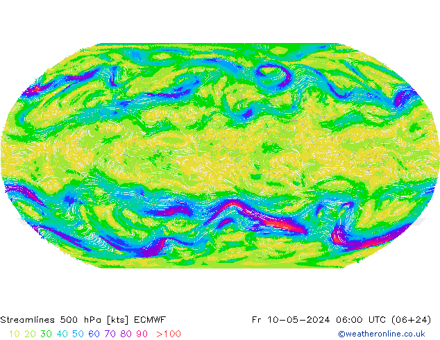 风 500 hPa ECMWF 星期五 10.05.2024 06 UTC