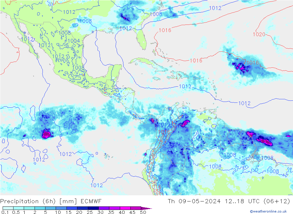 Z500/Rain (+SLP)/Z850 ECMWF jeu 09.05.2024 18 UTC