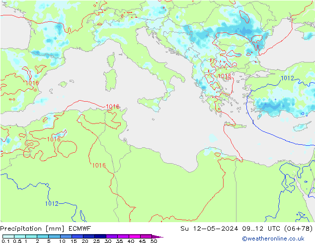Precipitación ECMWF dom 12.05.2024 12 UTC