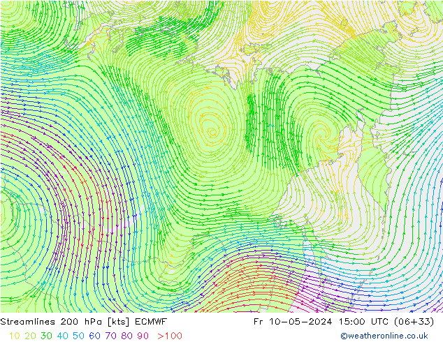 ветер 200 гПа ECMWF пт 10.05.2024 15 UTC
