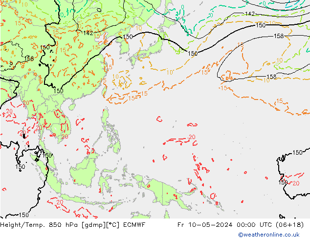Z500/Rain (+SLP)/Z850 ECMWF пт 10.05.2024 00 UTC