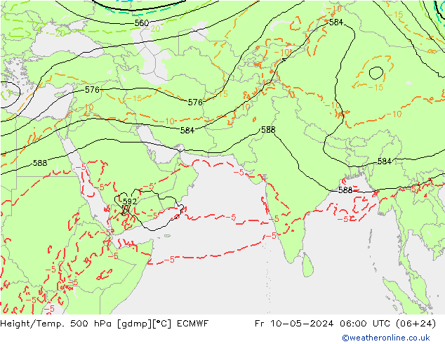 Z500/Rain (+SLP)/Z850 ECMWF pt. 10.05.2024 06 UTC