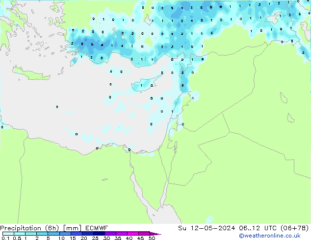 Z500/Rain (+SLP)/Z850 ECMWF Dom 12.05.2024 12 UTC