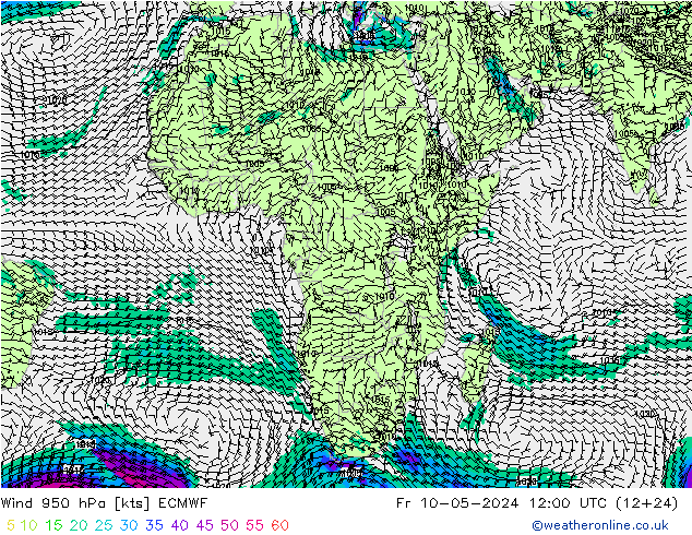 Wind 950 hPa ECMWF Fr 10.05.2024 12 UTC