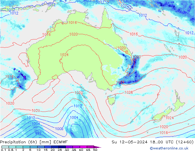 Z500/Rain (+SLP)/Z850 ECMWF dim 12.05.2024 00 UTC