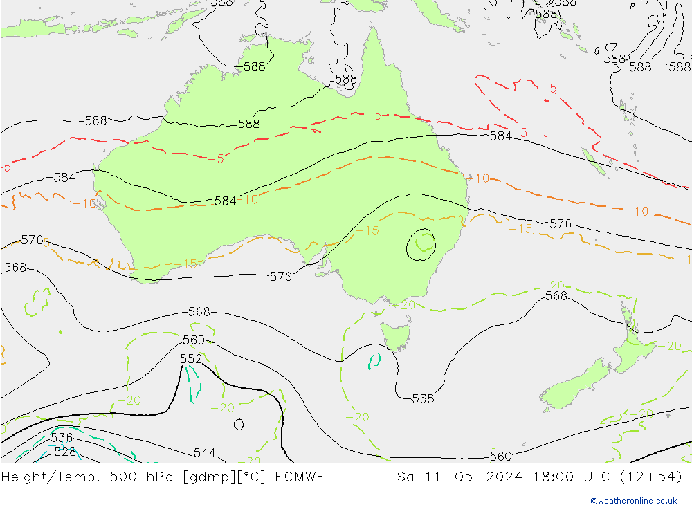 Z500/Rain (+SLP)/Z850 ECMWF so. 11.05.2024 18 UTC