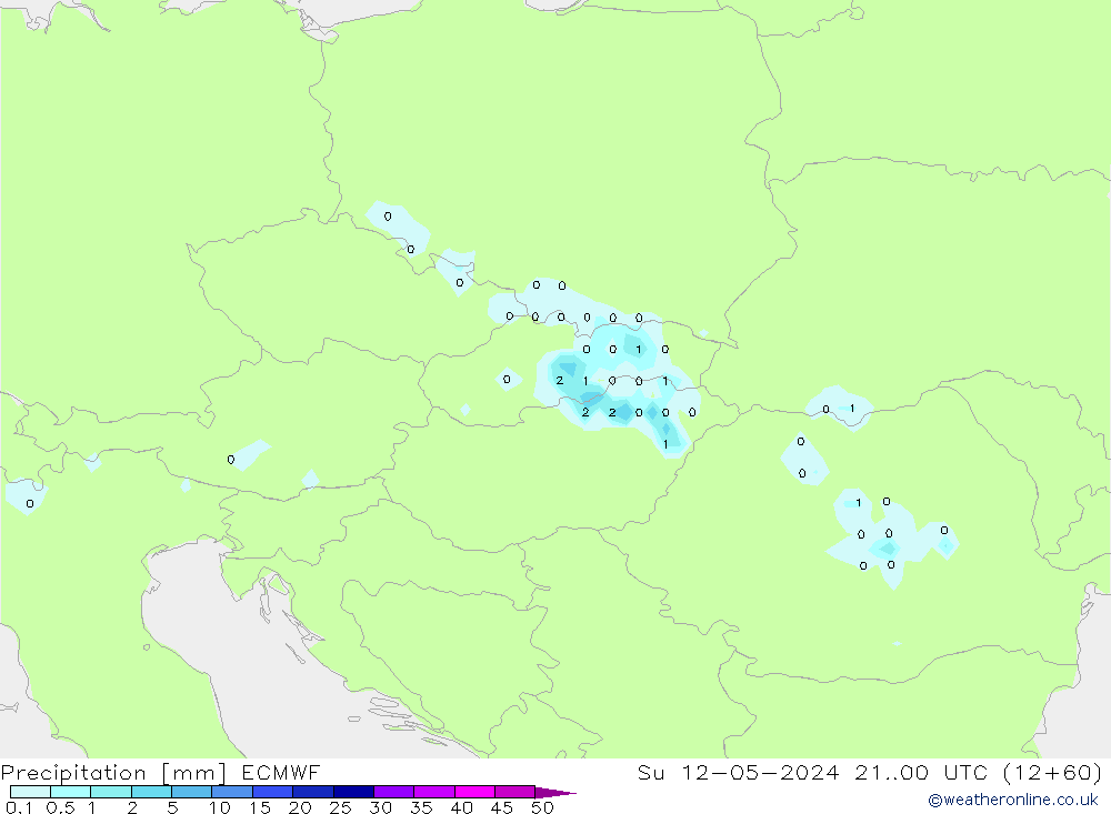 Precipitazione ECMWF dom 12.05.2024 00 UTC