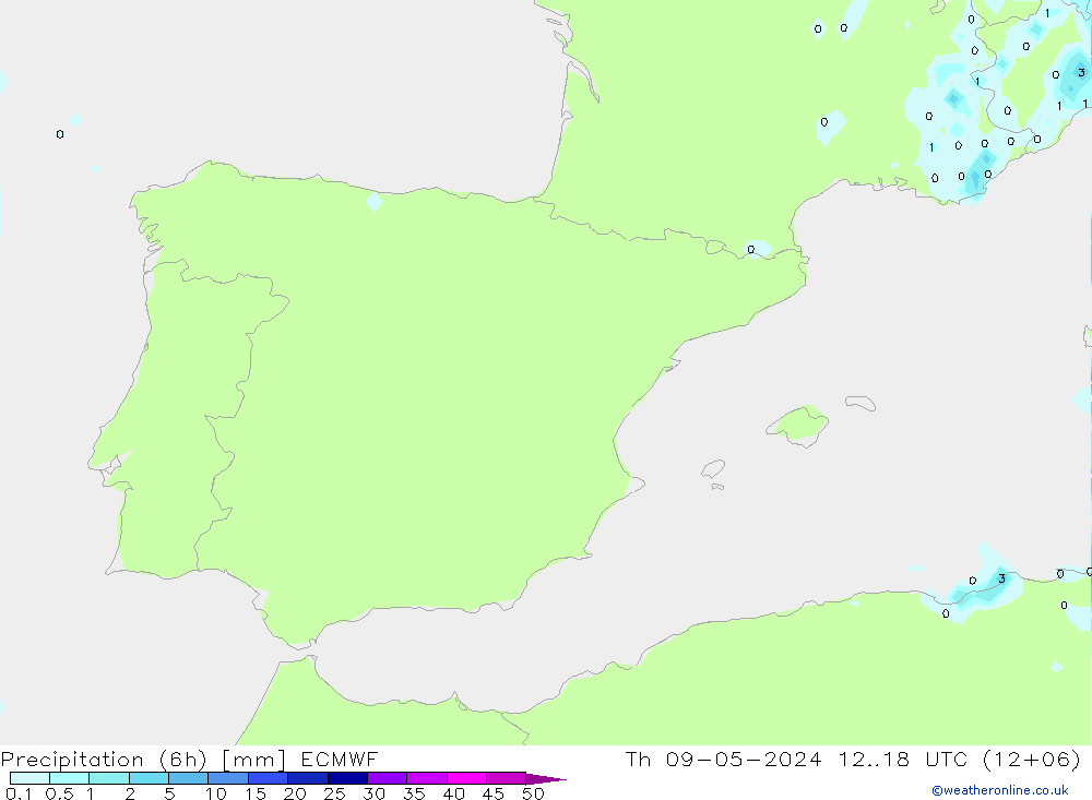 opad (6h) ECMWF czw. 09.05.2024 18 UTC