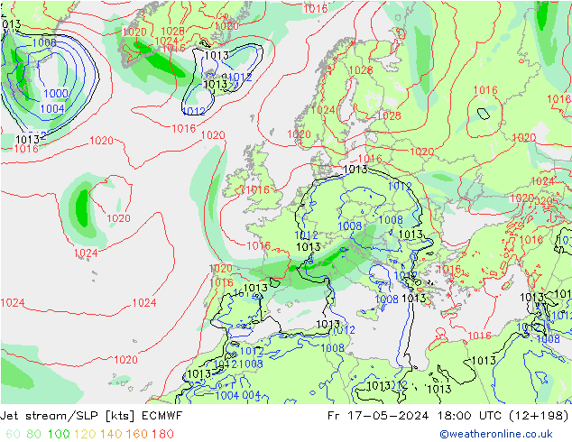Polarjet/Bodendruck ECMWF Fr 17.05.2024 18 UTC