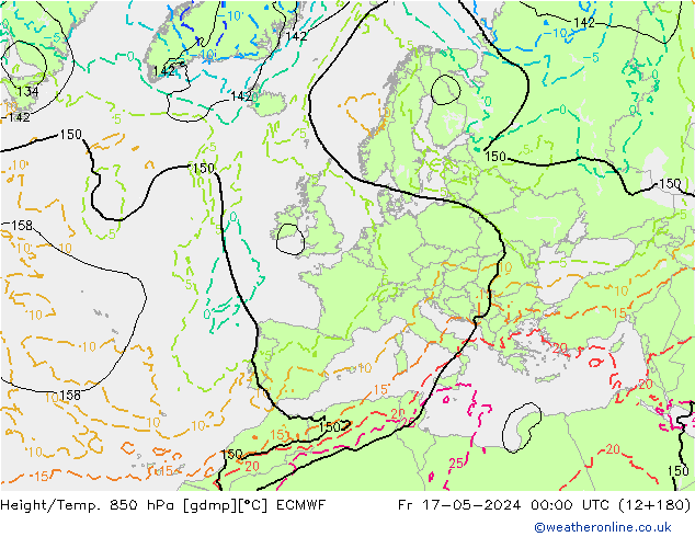 Z500/Rain (+SLP)/Z850 ECMWF Pá 17.05.2024 00 UTC