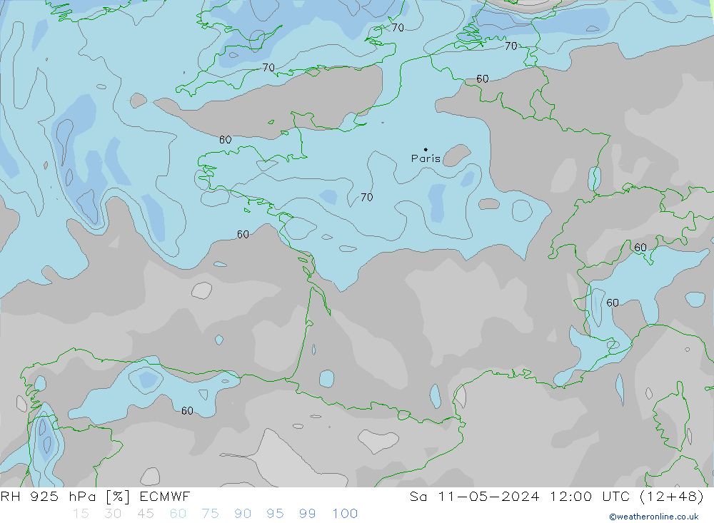 RV 925 hPa ECMWF za 11.05.2024 12 UTC