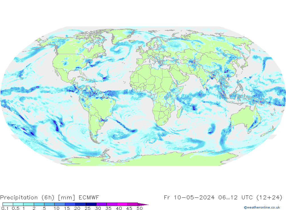 Z500/Rain (+SLP)/Z850 ECMWF Fr 10.05.2024 12 UTC