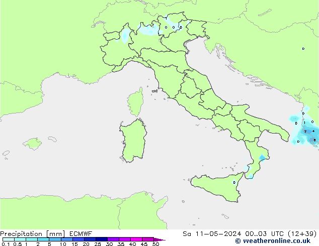 Precipitation ECMWF Sa 11.05.2024 03 UTC