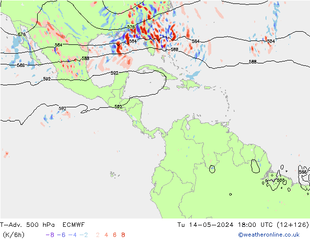 T-Adv. 500 hPa ECMWF mar 14.05.2024 18 UTC