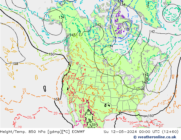 Z500/Regen(+SLP)/Z850 ECMWF zo 12.05.2024 00 UTC