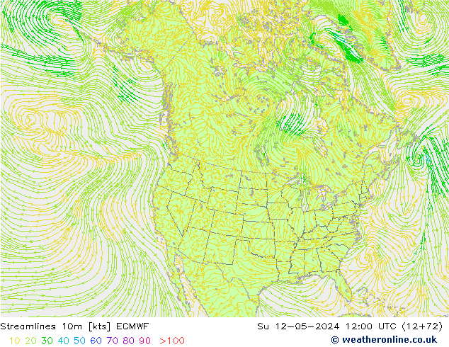 ветер 10m ECMWF Вс 12.05.2024 12 UTC