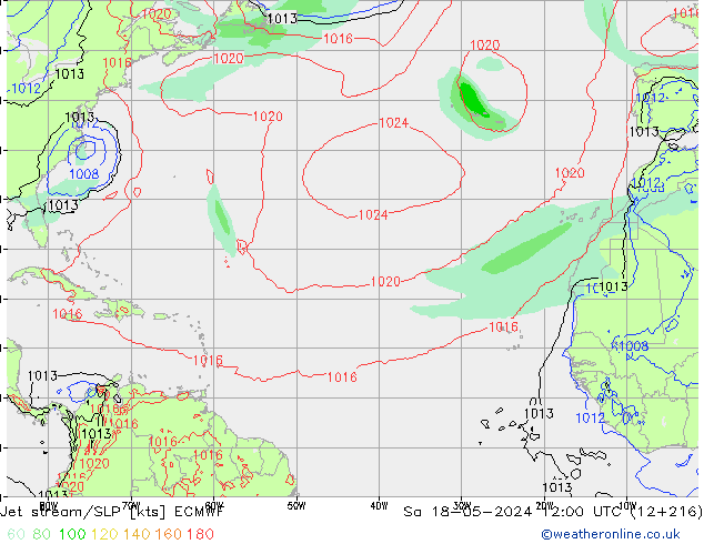 Courant-jet ECMWF sam 18.05.2024 12 UTC