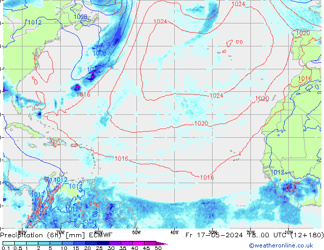 Z500/Yağmur (+YB)/Z850 ECMWF Cu 17.05.2024 00 UTC