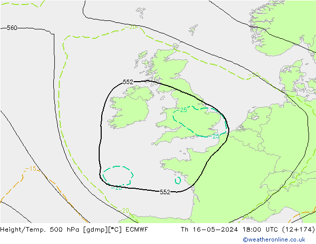 Z500/Rain (+SLP)/Z850 ECMWF Th 16.05.2024 18 UTC