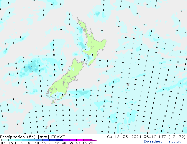 Z500/Rain (+SLP)/Z850 ECMWF nie. 12.05.2024 12 UTC