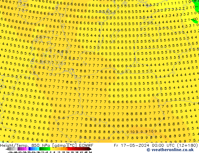 Z500/Rain (+SLP)/Z850 ECMWF ven 17.05.2024 00 UTC