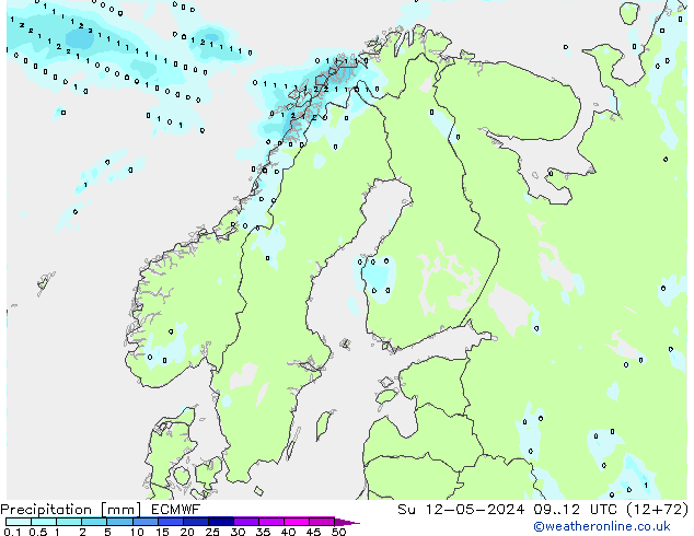 Precipitation ECMWF Su 12.05.2024 12 UTC