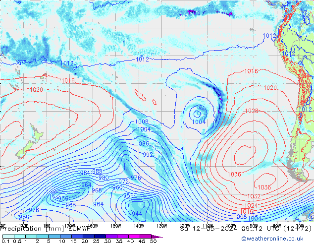 Precipitation ECMWF Su 12.05.2024 12 UTC