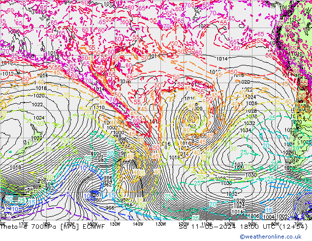 Theta-e 700hPa ECMWF Cts 11.05.2024 18 UTC