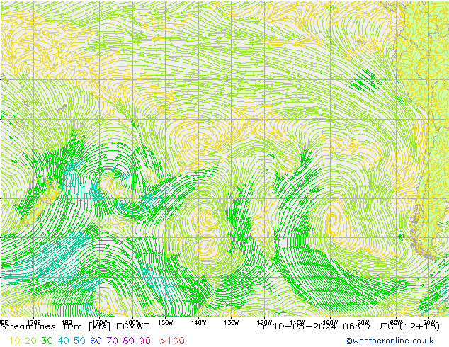 Streamlines 10m ECMWF Fr 10.05.2024 06 UTC