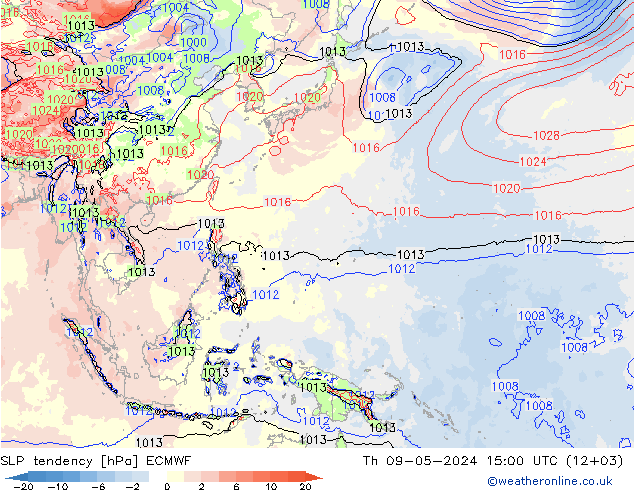 Y. Basıncı eğilimi ECMWF Per 09.05.2024 15 UTC