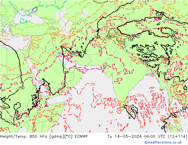 Z500/Rain (+SLP)/Z850 ECMWF mar 14.05.2024 06 UTC