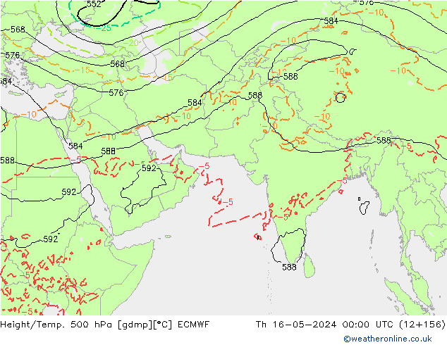 Z500/Rain (+SLP)/Z850 ECMWF Do 16.05.2024 00 UTC