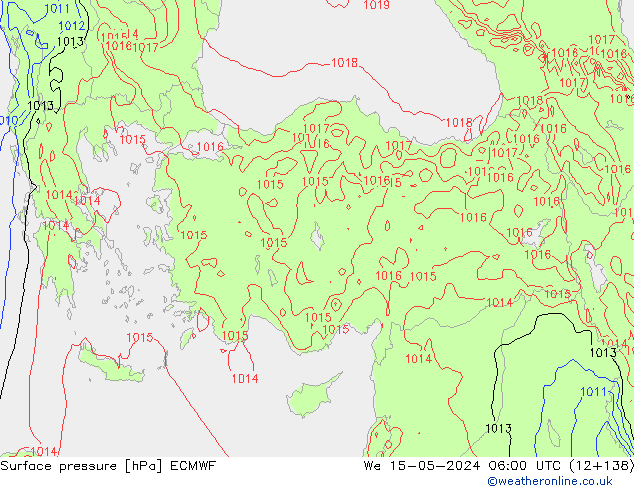 Surface pressure ECMWF We 15.05.2024 06 UTC