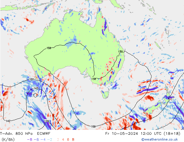 T-Adv. 850 hPa ECMWF  10.05.2024 12 UTC